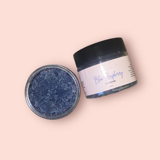 Blue raspberry lip scrub